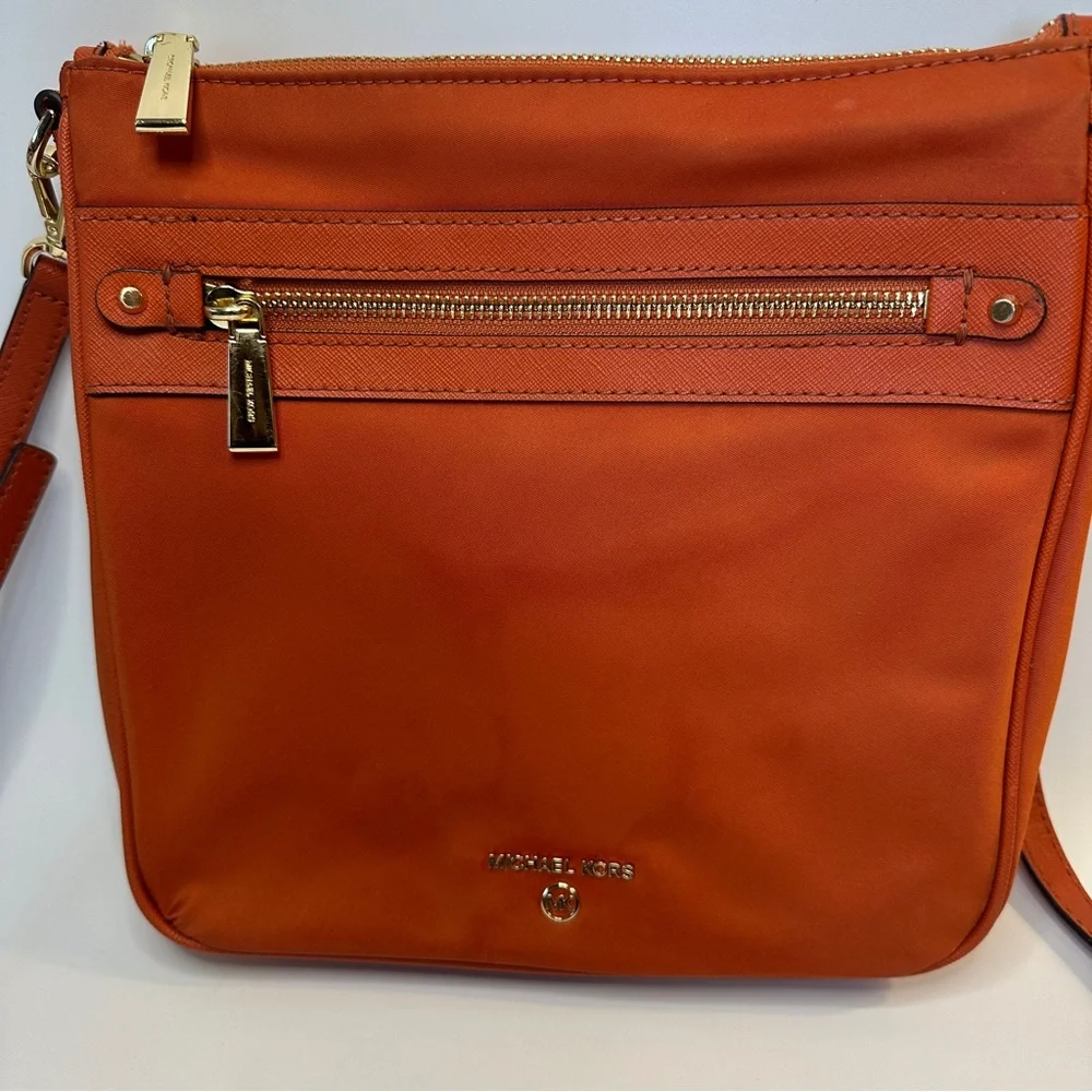 Jet Set Large Nylon Gabardine Messenger Bag Deep Orange Crossbody 32H9GT9C3C